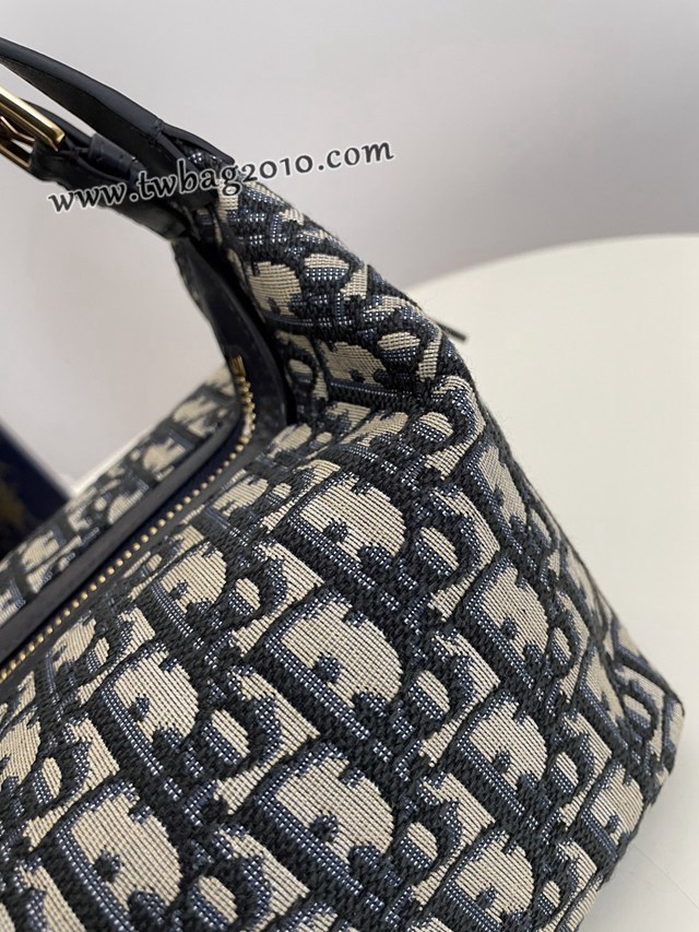 Dior专柜新款迪奥高仿原单Journey系列中号蓝布肩背女包 djfk1608
